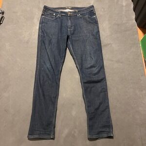 DU/ER Performance Denim Relaxed Taper Dark Wash Jeans Mens 34x32 MFLR3002 Indigo